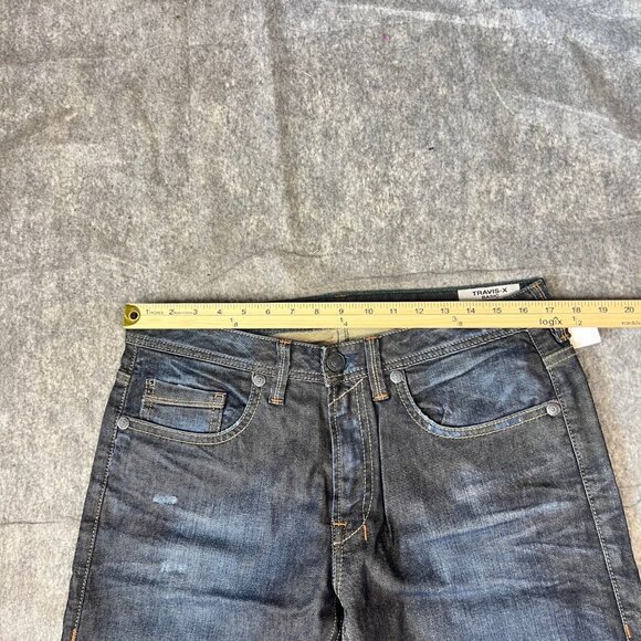 Buffalo David Bitton Travis-X Relaxed Fit Jeans Mens 32x34 Dark Wash Straight De - Picture 6 of 16